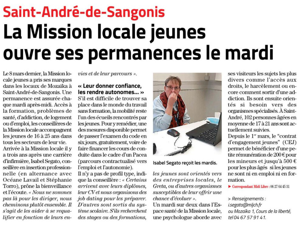 Article Midi Libre - st andréZOOM