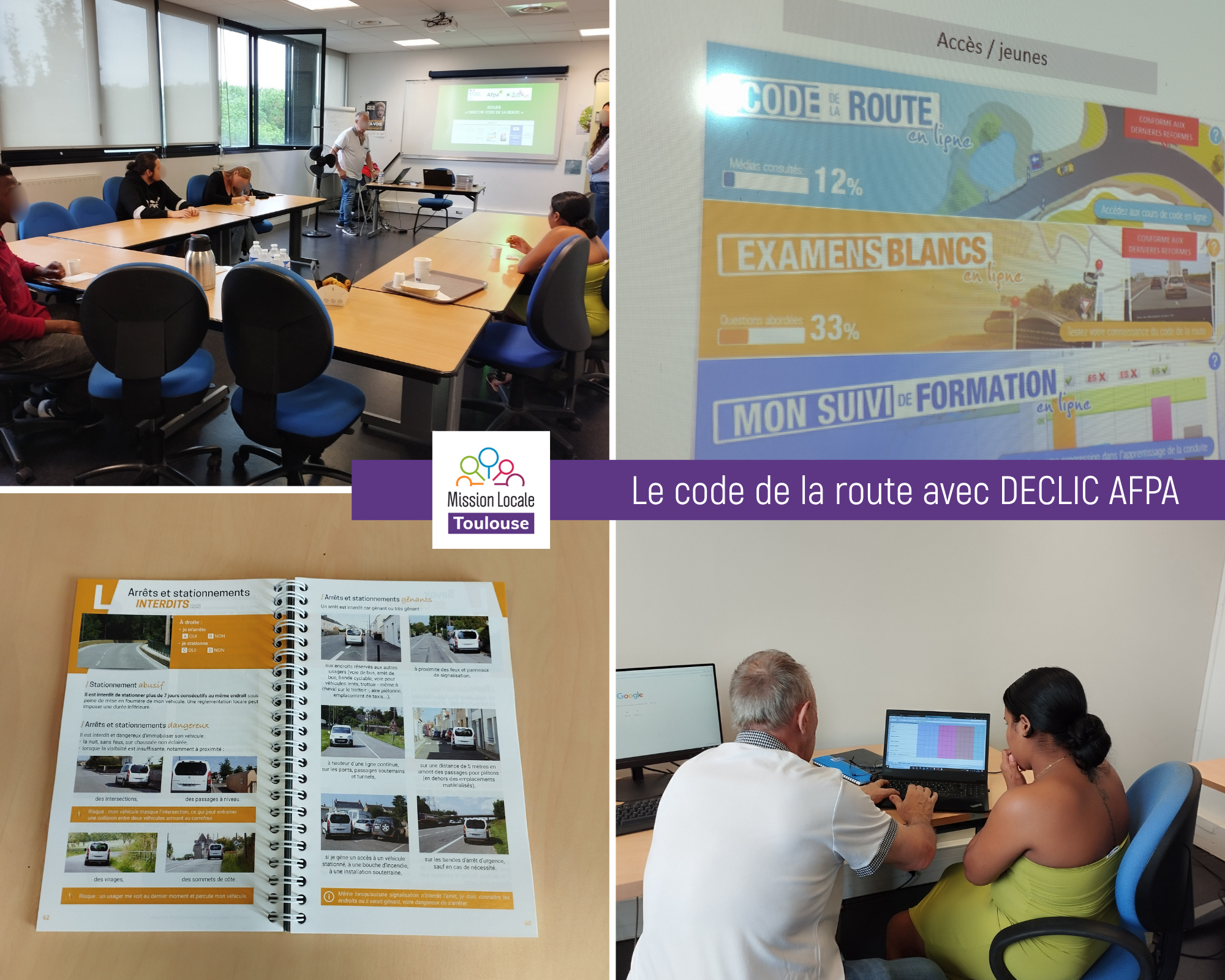 Le code de la route avec DECLIC AFPA
